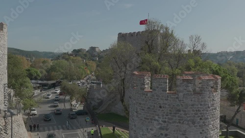 Anadolu Hisari aerial footage, Asian side, Istanbul, jk01 photo