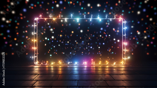 Bokeh decorative lights frame