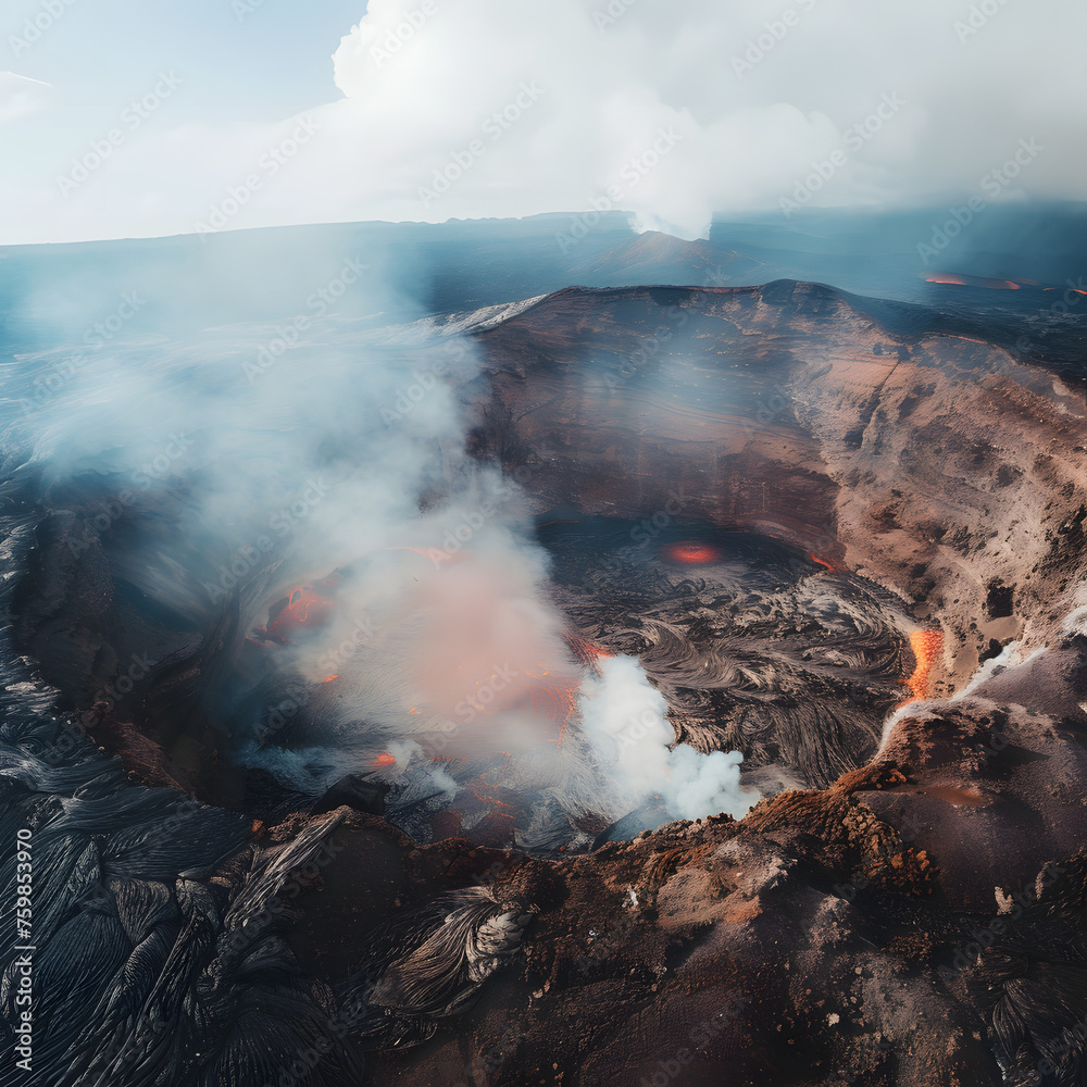 Volcano crater in Hawaii