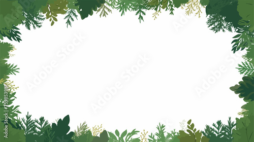 Vector illustration of green forest kaleidoscope fra photo