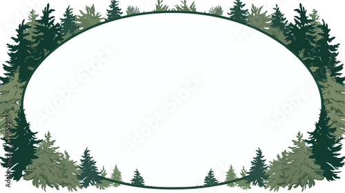 Vector illustration of green forest kaleidoscope fra photo