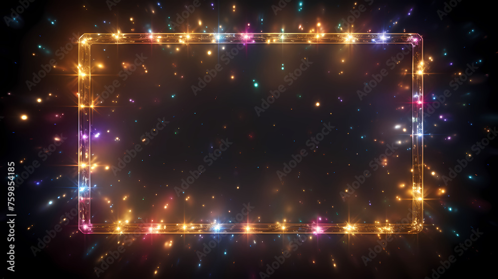 Obraz premium Bokeh decorative lights frame