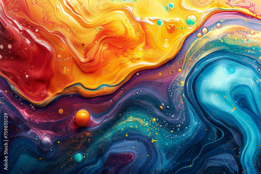 Close-up Earth with Abstract Dark Vibrant Solar Storm Gen AI Close-up Earth with Abstract Dark Vibrant Solar Storm Gen AI