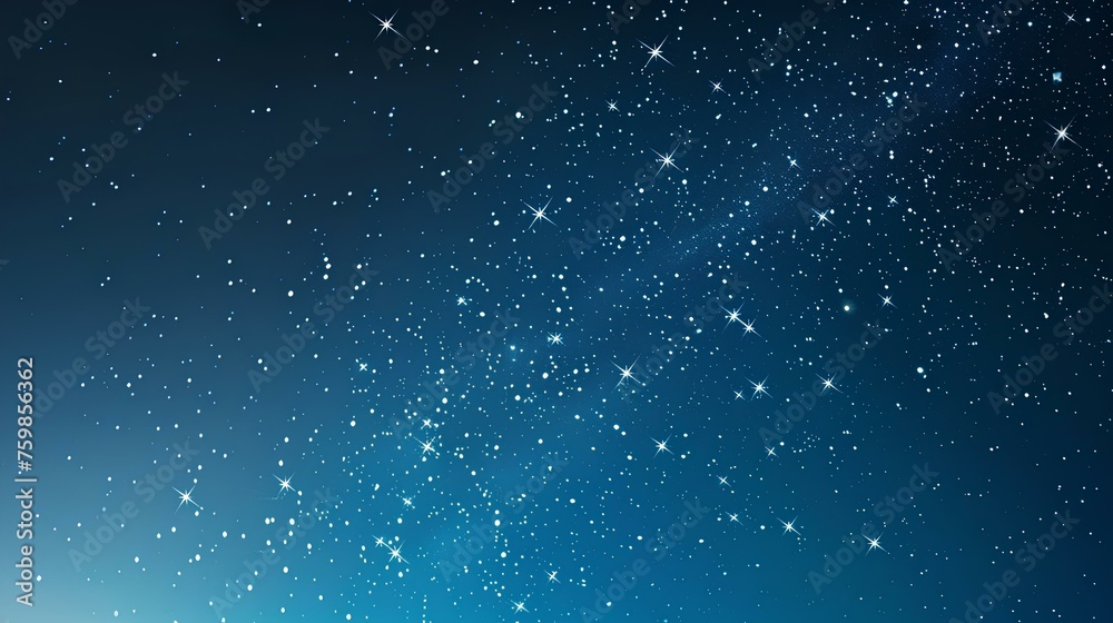 Obraz premium Starry Night Sky with Snowflakes