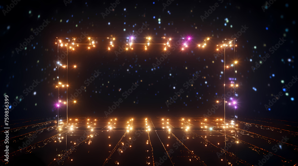 Fototapeta premium Sparkling Christmas lights background