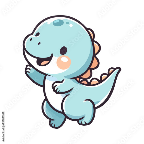 cartoon cute dinosaur icon character