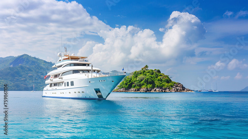 Luxury yacht in beautiful sea 