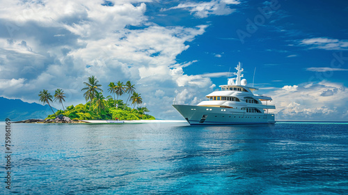 Luxury yacht in beautiful sea 