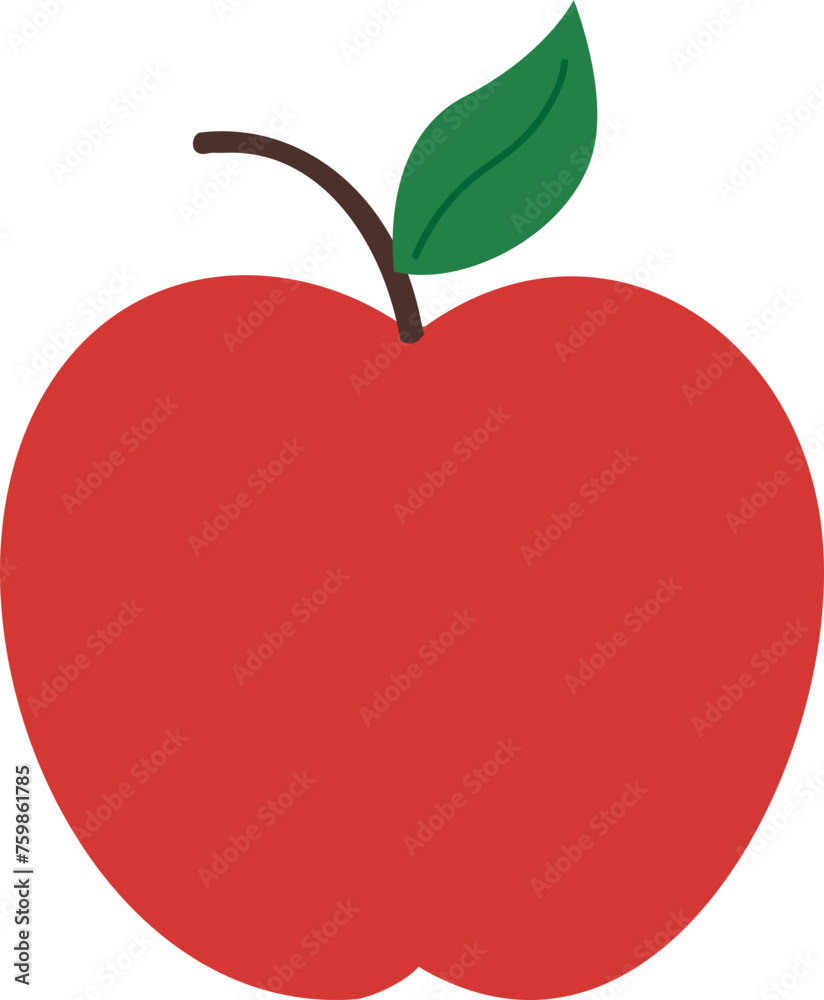 Simple Apple in flat style. Vector illusration Simple Apple in flat style. Vector illusration