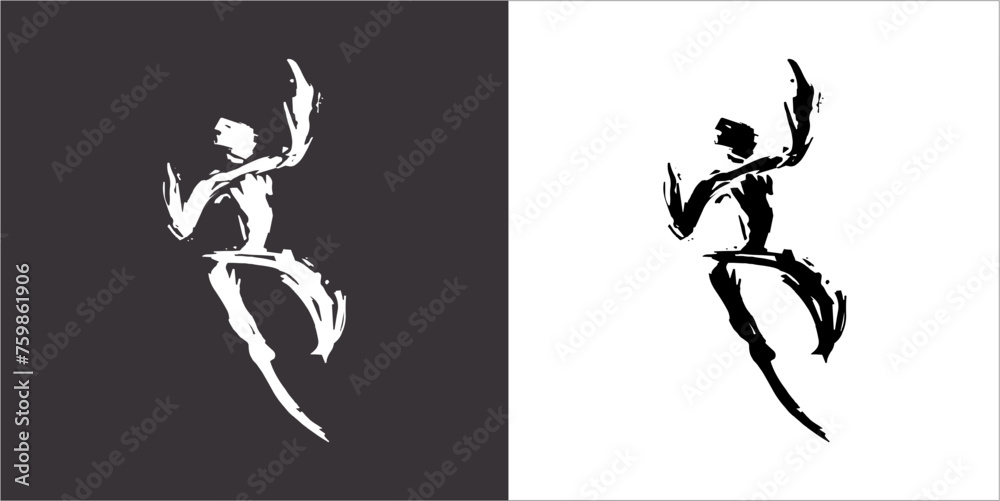IIlustration Vector graphics of FitnessSilhouette icon IIlustration Vector graphics of FitnessSilhouette icon