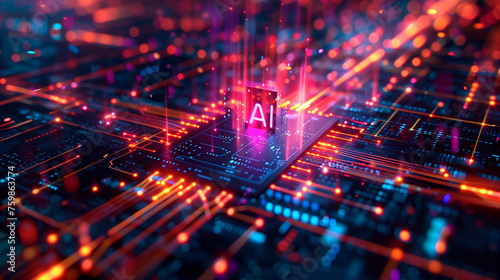 A computer chip with the letter A on it © CtrlN