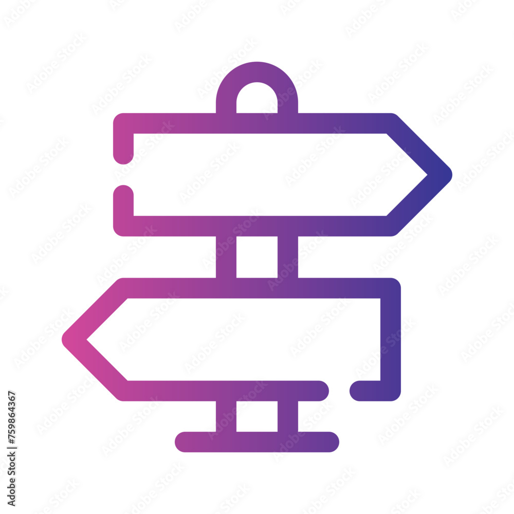 guidepost gradient icon guidepost gradient icon