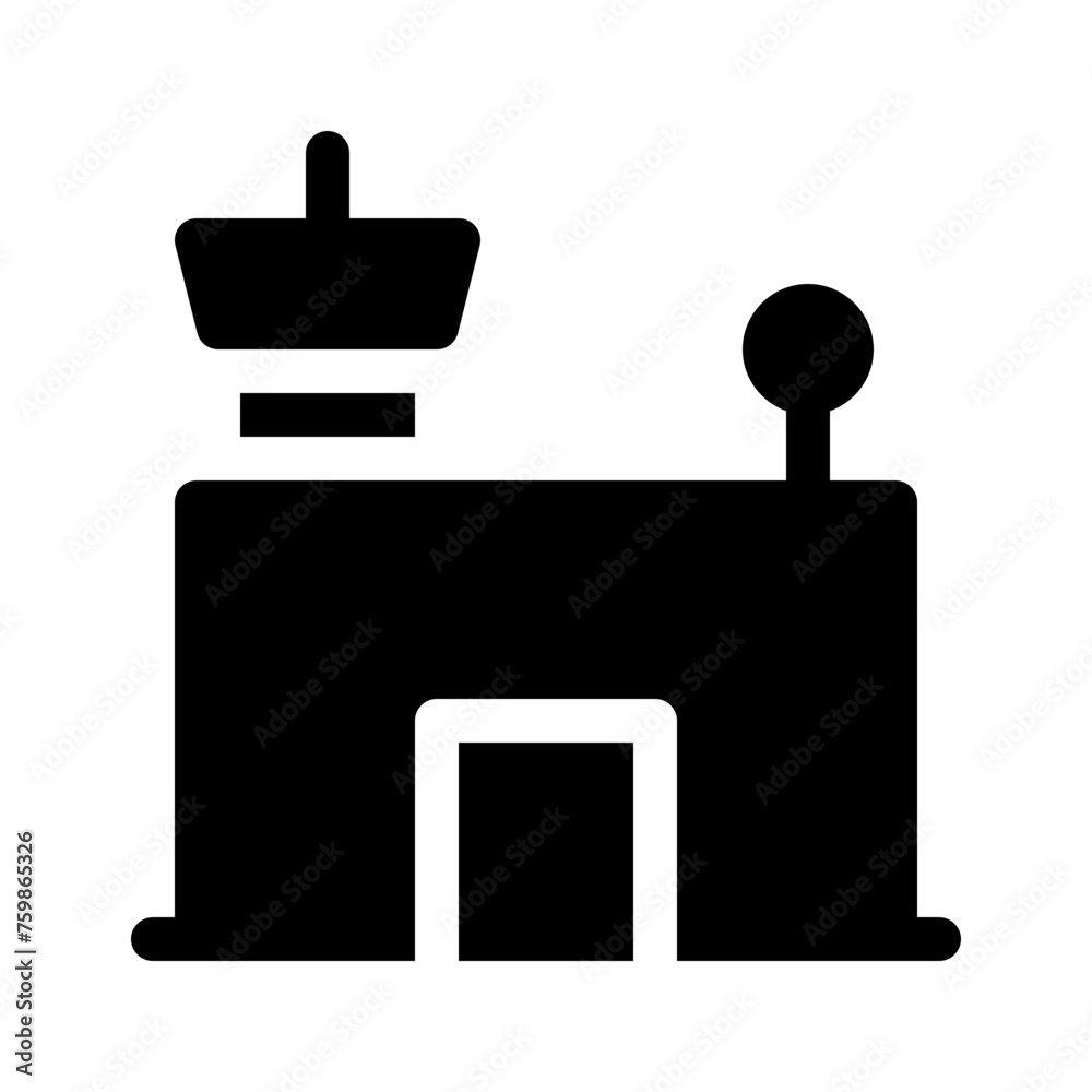 Obraz premium airplane glyph icon