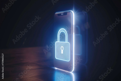 3d smartphone security padlock data protection technology
