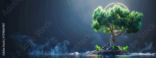 Concept of Environmental Growth, Hand Planting Tree Seedling, Nature and Ecology, Green Earth