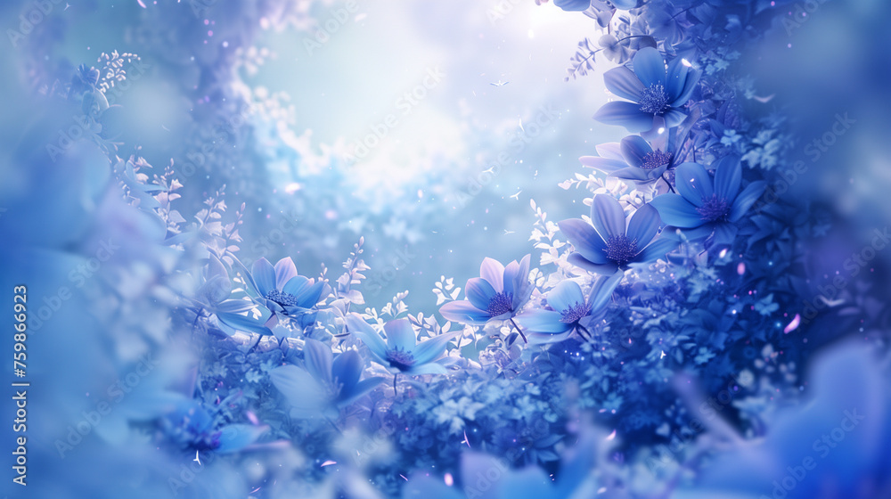 Elegant Blue Flower Background Elegant Blue Flower Background