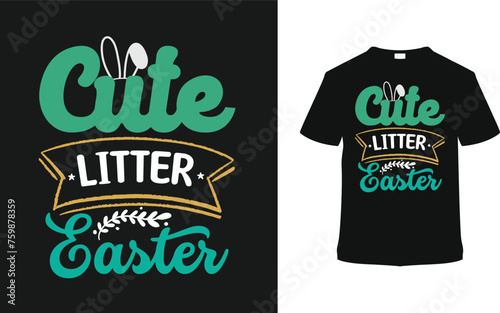Cute Litter Easter Day T shirt Design, vector illustration, graphic template, print on demand, typography, vintage, eps 10, textile fabrics, retro style, element, apparel, easter tshirt, tee