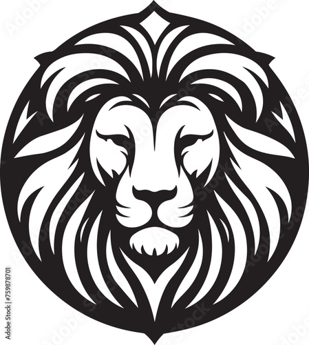 Lion Head Macot Vector Logo photo