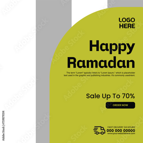 Ramadan Special Socila Media Template Design  photo