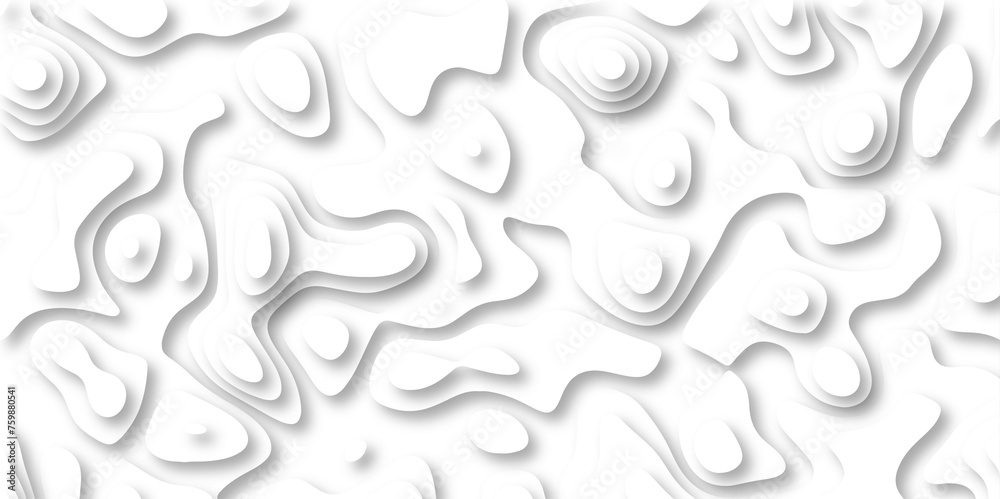3D Papercut Stylized White topographic contour scheme and terrain. Topography grid map. Contour map background. Geographic line mountain relief. Abstract lines or wavy backdrop background. 3D Papercut Stylized White topographic contour scheme and terrain. Topography grid map. Contour map background. Geographic line mountain relief. Abstract lines or wavy backdrop background.