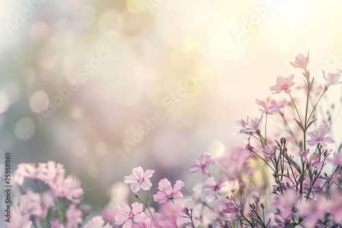 Blurry spring backdrop Creating a dreamlike atmosphere that evokes the freshness and renewal of the spring season © Lucija