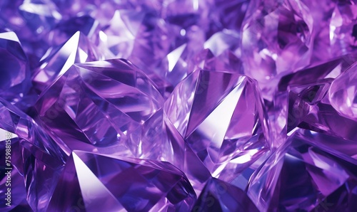 Purple diamond close-up macro photo. Abstract background for design.