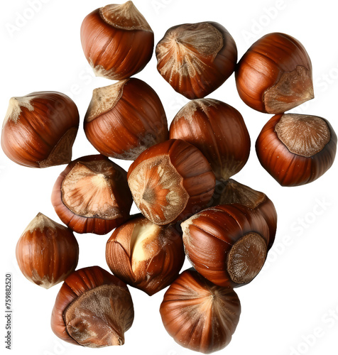 Wallpaper Mural Pile of whole hazelnuts, cut out transparent Torontodigital.ca