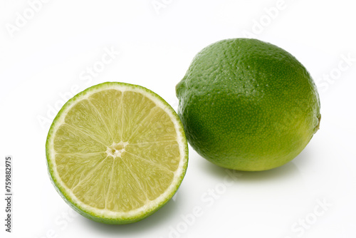 Citrus lime fruit isolated on white background cutout 1