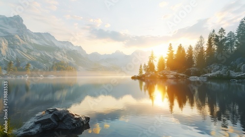 lake in the mountains