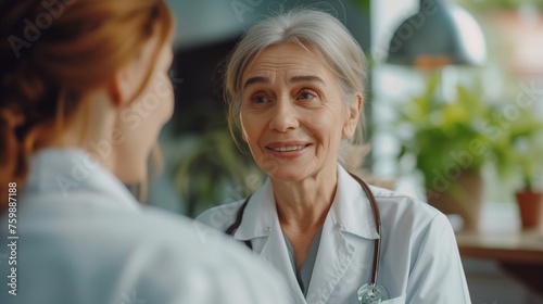 Eldery Doctor and patient in conversation