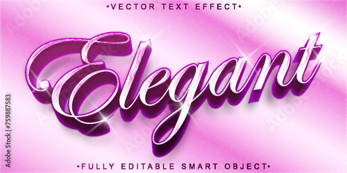 Shiny Purple Elegant Vector Fully Editable Smart Object Text Effect