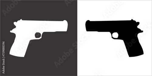 Illustration vector graphics of gun icon