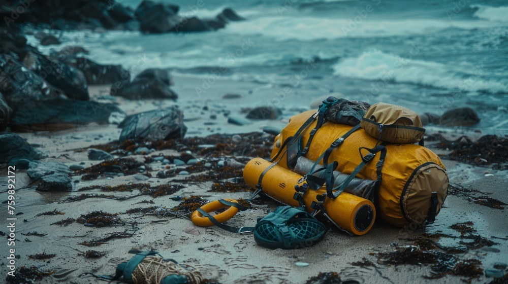 Obraz premium Ready for seaside exploration
