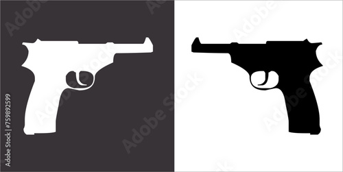 Illustration vector graphics of gun icon