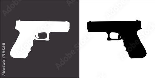 Illustration vector graphics of gun icon