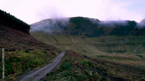 The dramatic mountains surrounding the Gleniff Horseshoe drive in County Sligo - Ireland photo