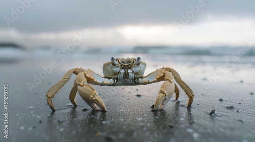 Crabs on the beach  walking free  the beach