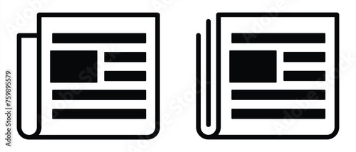 newspaper icon, breaking news icon vector illustration
