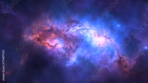 Deep space nebula with stars.
