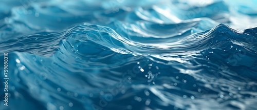 A 3D digital water texture close-up  capturing the serene movement of waves  perfect for calming background scenes