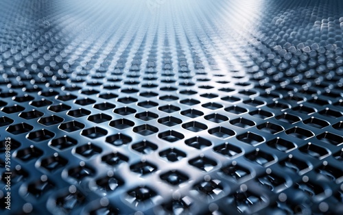 A 3D metallic mesh texture close-up, showing the interplay of light and shadow, for modern technological backgrounds