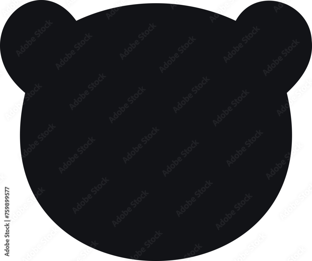 Teddy bear head silhouette vector art Teddy bear head silhouette vector art