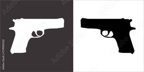 Illustration vector graphics of gun icon