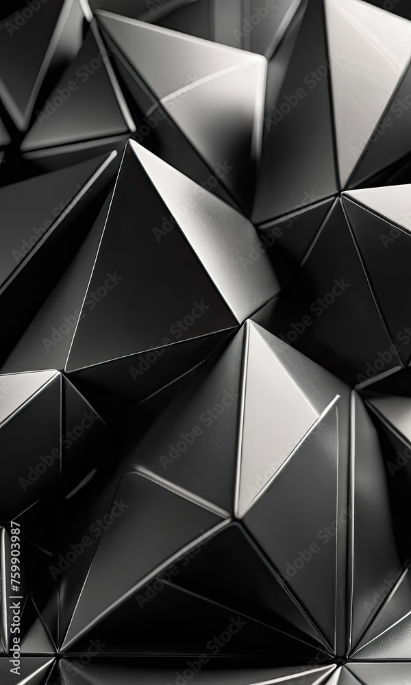 Abstract Artistic Geometry: Ultra-Realistic 3D Black Triangle Abstract Artistic Geometry: Ultra-Realistic 3D Black Triangle