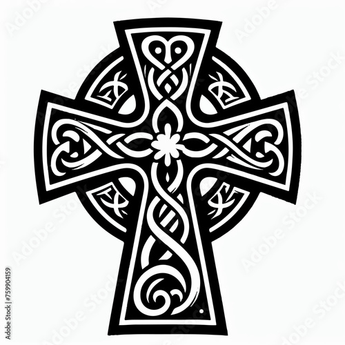 Celtic cross coloring page st patrick's day