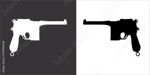 Illustration vector graphics of gun icon