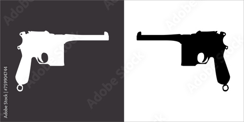 Illustration vector graphics of gun icon