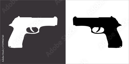 Illustration vector graphics of gun icon