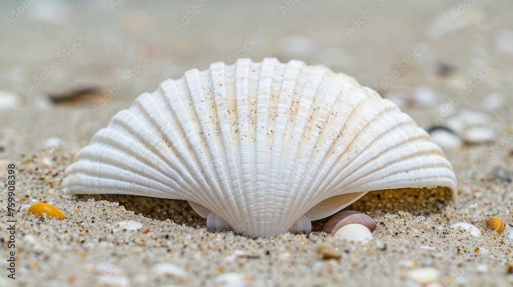 Seashells on the beach, island tourism concept, beach shell screen saver, advertising screen, public service advertisement Seashells on the beach, island tourism concept, beach shell screen saver, advertising screen, public service advertisement