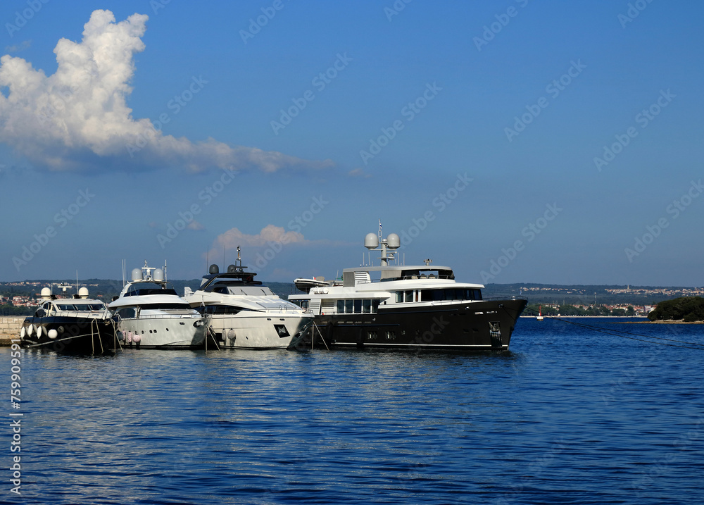 boats in the port of NP Brioni, Croatia